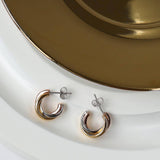 Kit Heath Bevel Trilogy Golds Hoop Earrings