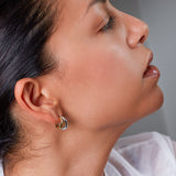 Kit Heath Bevel Cirque Link Golden Twin Hoop Earrings