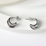 Kit Heath Bevel Cirque Link Twin Hoop Earrings