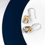 Kit Heath Bevel Cirque Link Gold Drop Earrings