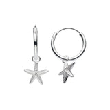 Dew Starfish Sleeper Hoop Earrings 13mm