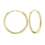 Dew Silver Gold Plated Sleeper Hoop Earrings 20mm