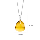 Ti Sento Flowerbud Yellow CZ Necklace Sterling Silver SALE