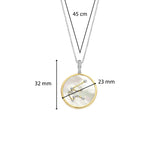 Ti Sento Zodiac Aquarius Pendant Necklace