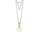 Ti Sento Pearl Petite Gold Plated Pendant Necklace