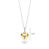 Ti Sento North Star Heart Necklace Golden