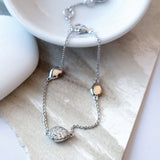 Kit Heath Coast Pebble Glisten Pavé Station Bracelet