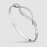 Kit Heath Entwine Twine Twist CZ Hinged Bangle