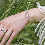 Kit Heath Entwine Twine Twist CZ Hinged Bangle