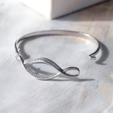 Kit Heath Entwine Twine Twist CZ Hinged Bangle