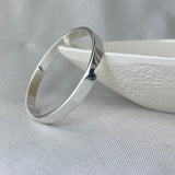 Sterling Silver Handmade Flat Profile Round Bangle 7mm