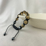 Crystal Corded Bracelet - Golden Champagne SALE