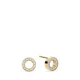 Bering Arctic Symphony Gold Circle Stud Earrings SALE