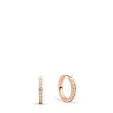 Bering Arctic Symphony Rose Gold Swarovski Hoop Earrings