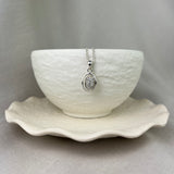 Sterling Silver Off-Set Oval CZ Necklace