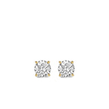 Ti Sento Claw Set CZ XL Stud Earrings Golden