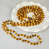 Natural Amber Extra Long Bead Necklace