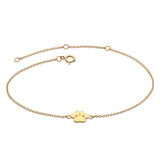 Dew Sterling Silver Gold Plated Paw Print Bracelet 7.5"