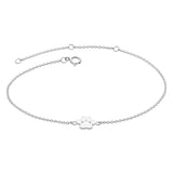 Dew Sterling Silver Paw Print Bracelet 7.5"