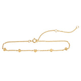 Dew Gold Plated Heart Station Bracelet