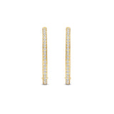 Ti Sento Tennis CZ Oval Hoop Earrings Golden