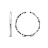 Ti Sento Classic Oversized Hoop Earrings Silver 35mm