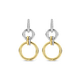 Ti Sento Circle Link CZ Drop Earrings