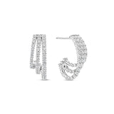 Ti Sento Stardust Structured CZ Hoop Earrings