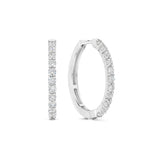 Ti Sento Claw Set CZ Large Tennis Hoop Earrings 21.5mm