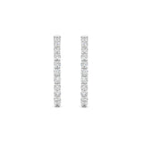 Ti Sento Claw Set CZ Large Tennis Hoop Earrings 21.5mm