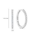 Ti Sento Claw Set CZ Large Tennis Hoop Earrings 21.5mm