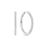 Ti Sento Claw Set CZ Oversized Tennis Hoop Earrings 25.5mm