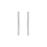 Ti Sento Claw Set CZ Oversized Tennis Hoop Earrings 25.5mm