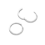 Ti Sento Claw Set CZ Oversized Tennis Hoop Earrings 25.5mm
