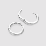Ti Sento Crossover CZ Hoop Earrings 20mm
