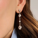 Ti Sento Oval CZ Drop Earrings