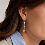 Ti Sento Oval CZ Drop Earrings