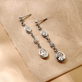 Ti Sento Oval CZ Drop Earrings