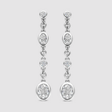 Ti Sento Oval CZ Drop Earrings