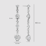 Ti Sento Oval CZ Drop Earrings