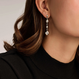 Ti Sento Oval CZ Drop Earrings Golden