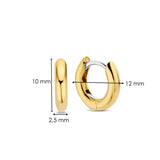 Ti Sento Sterling Silver Mini Hoop Earrings Golden 12mm