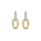 Ti Sento Link CZ Drop Earrings