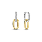 Ti Sento Link CZ Drop Earrings