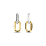 Ti Sento Link CZ Drop Earrings