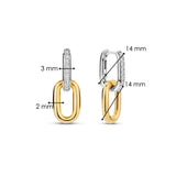 Ti Sento Link CZ Drop Earrings