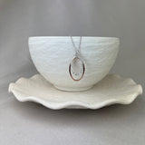 9ct Gold Diamond Cut Interlocking Oval Necklace SALE