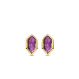 Ti Sento Hexagonal Purple CZ Stud Earrings SALE