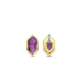 Ti Sento Hexagonal Purple CZ Stud Earrings SALE