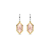 Ti Sento Hexagonal Champagne CZ Drop Earrings SALE